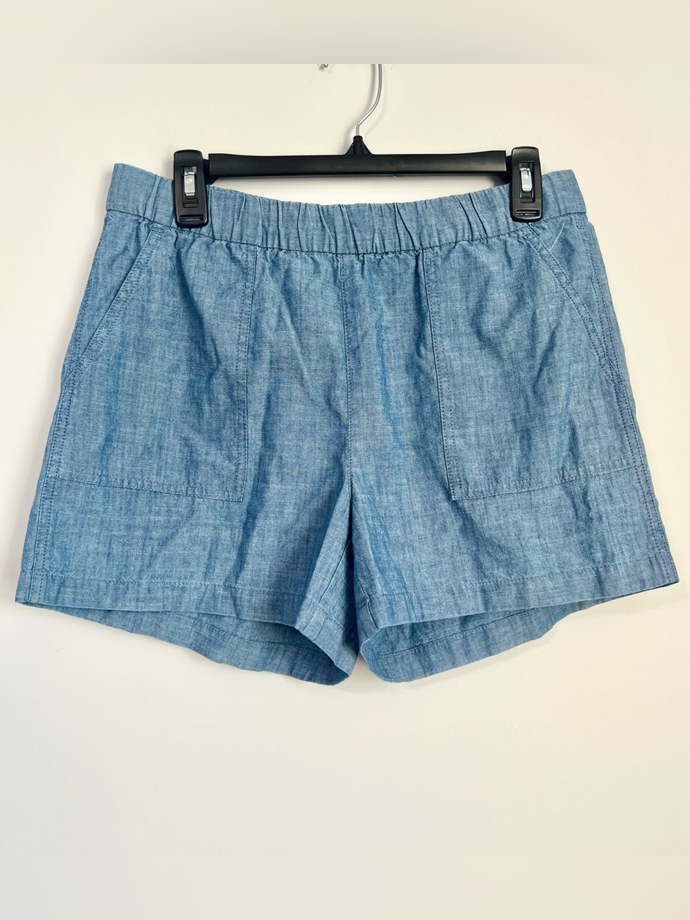 J.Crew Chambray Pull-On Shorts | Blue | Size Small - Picture 2 of 5
